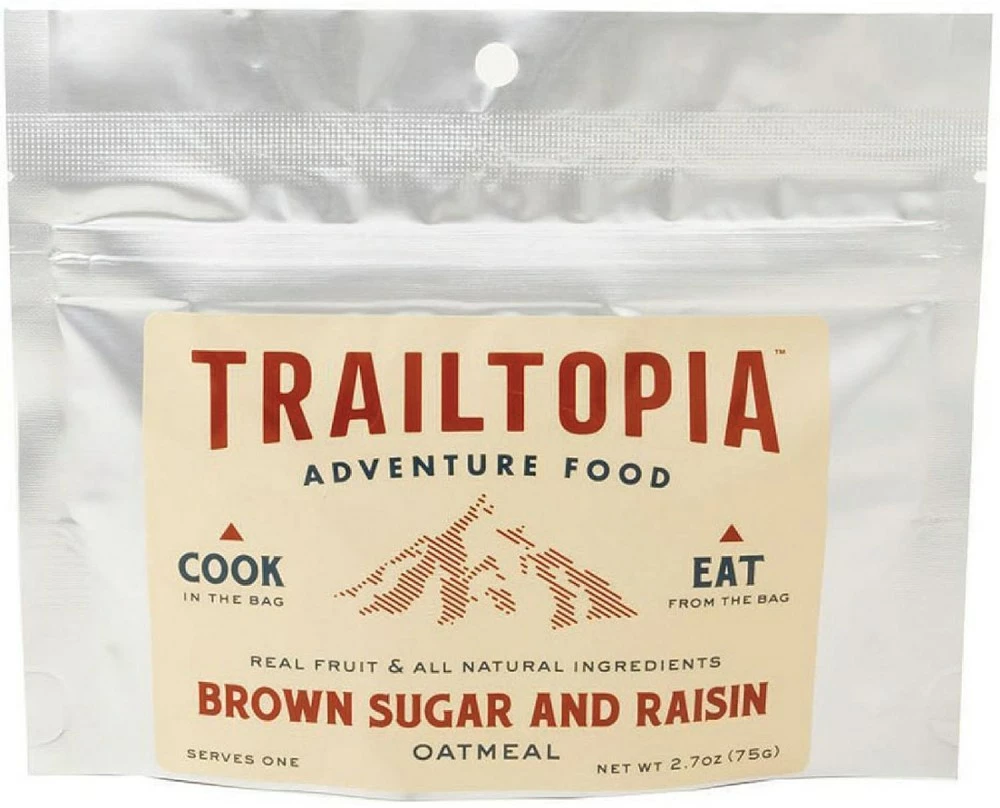 Trailtopia Brown Sugar and Raisin Oatmeal - 1 Serving - None 3 Trailtopia Brown Sugar and Raisin Oatmeal - 1 Serving - None