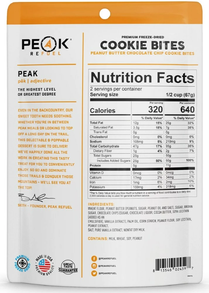 PEAK REFUEL Peanut Butter Chocolate Chip Cookie Bites 4 PEAK REFUEL Peanut Butter Chocolate Chip Cookie Bites - Image 2