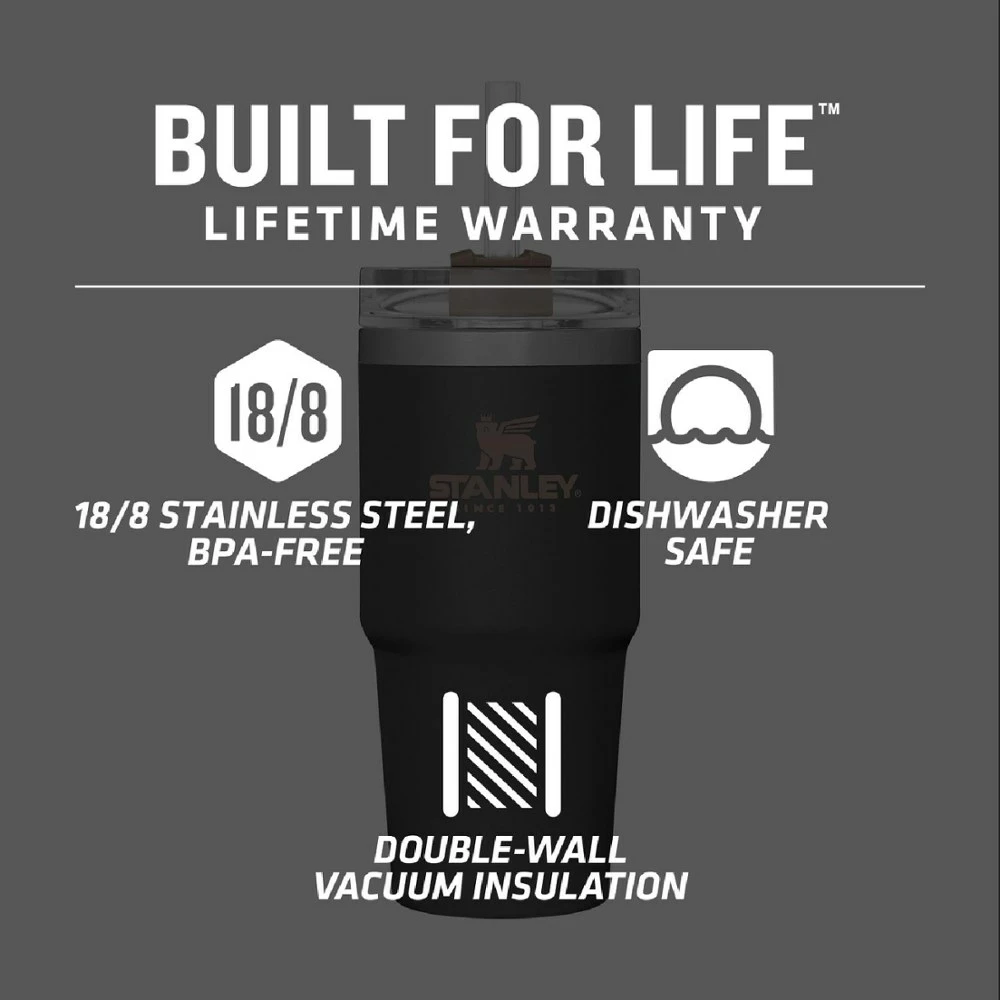 Stanley Adventure Vacuum Quencher Travel Tumbler - 14 fl. oz. - Coal 7 Stanley Adventure Vacuum Quencher Travel Tumbler - 14 fl. oz. - Coal - Image 5