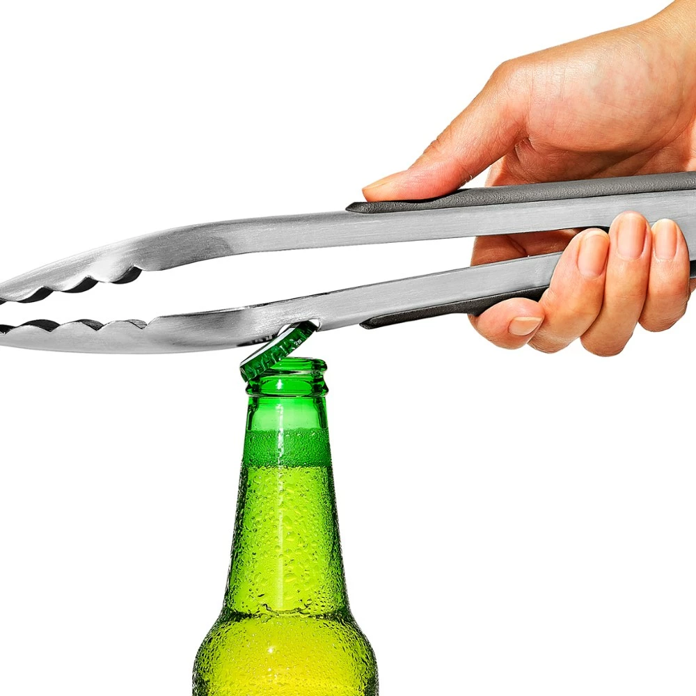OXO Stainless-Steel 10.5" Tongs with Bottle Opener - None 9 OXO Stainless-Steel 10.5" Tongs with Bottle Opener - None - Image 7