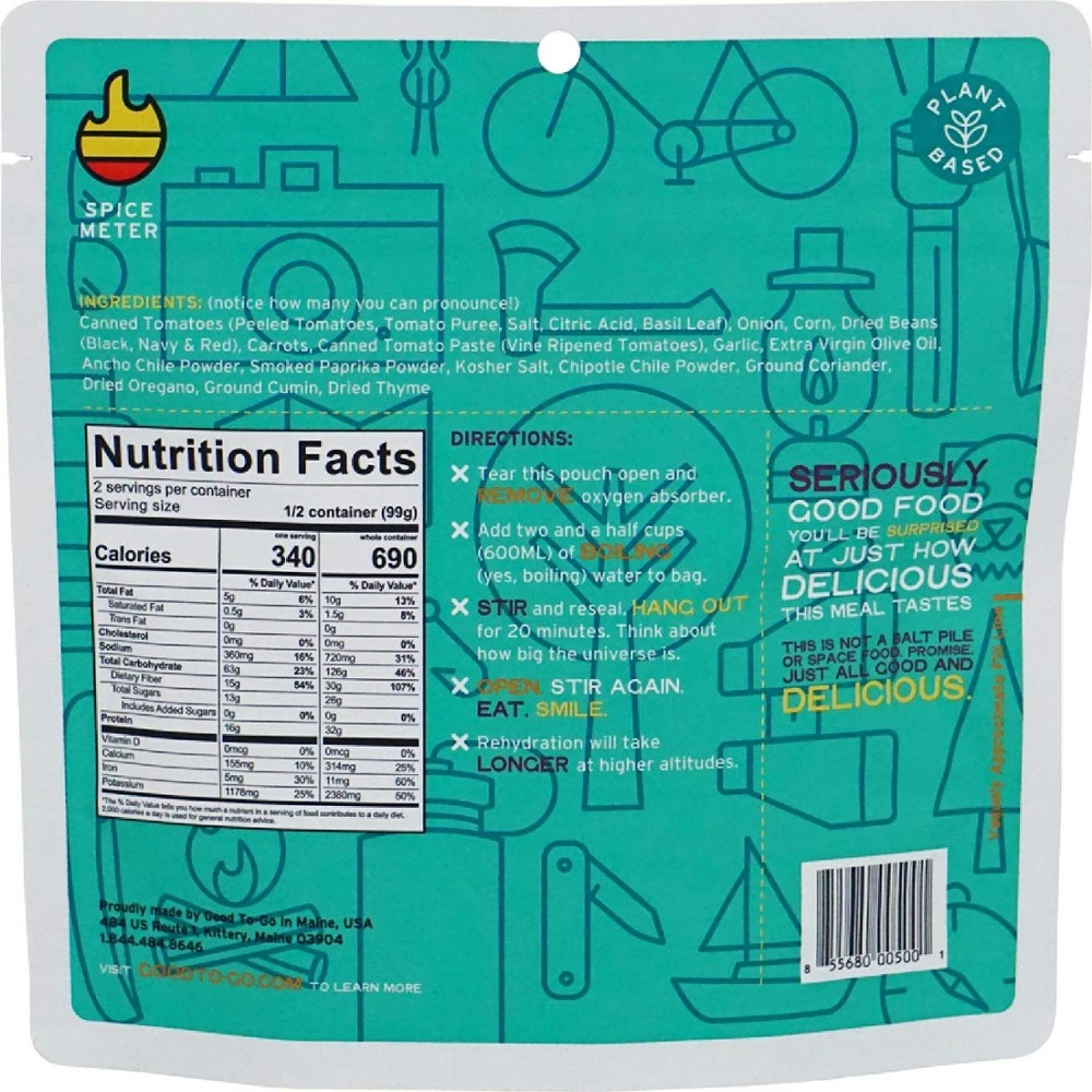 GOOD TO-GO Smoked Three Bean Chili - 2 Servings - None 4 GOOD TO-GO Smoked Three Bean Chili - 2 Servings - None - Image 2