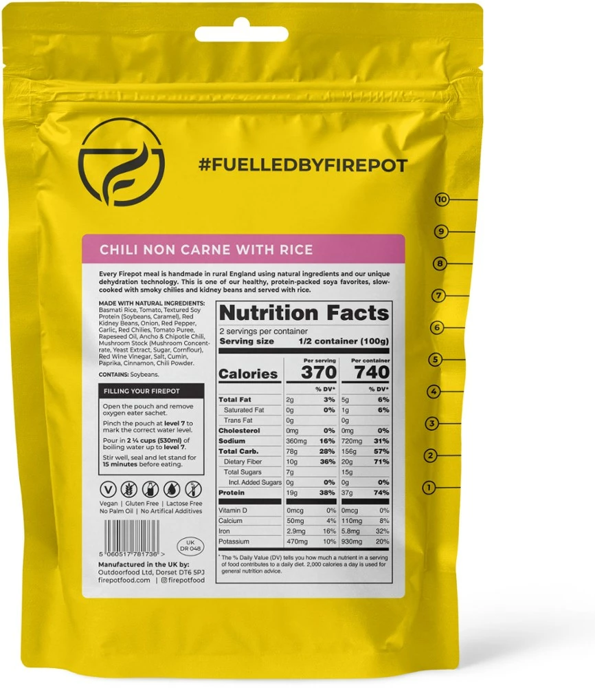 Firepot Chili Non Carne with Rice - 2 Servings - None 4 Firepot Chili Non Carne with Rice - 2 Servings - None - Image 2