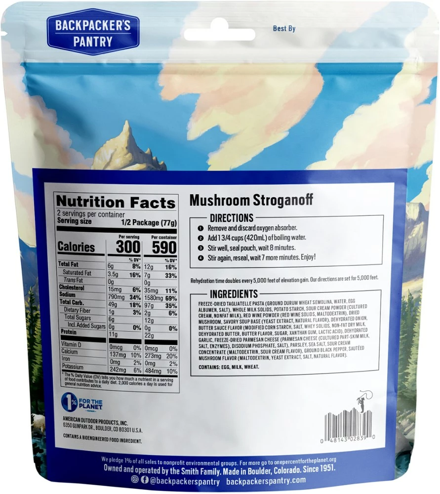 Backpacker's Pantry Mushroom Stroganoff 4 Backpacker's Pantry Mushroom Stroganoff - Image 2