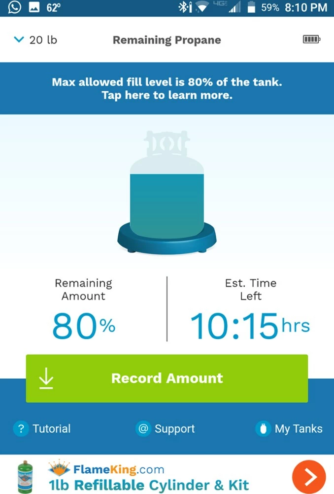Flame King Smart Propane Scale - Blue 6 Flame King Smart Propane Scale - Blue - Image 4