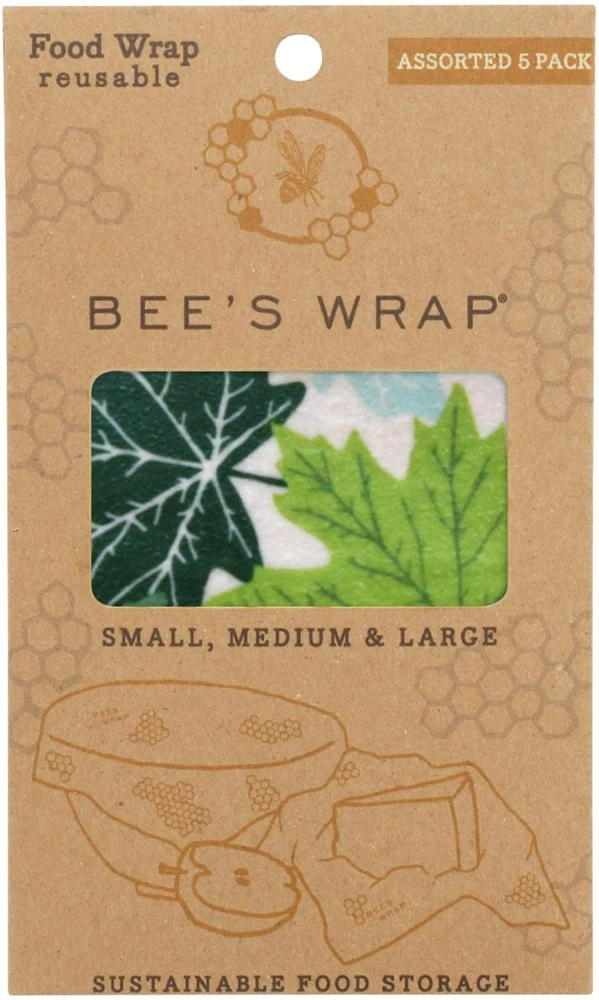 Bee's Wrap Forest Floor Print Wraps - Set of 5 3 Bee's Wrap Forest Floor Print Wraps - Set of 5 - Image 2