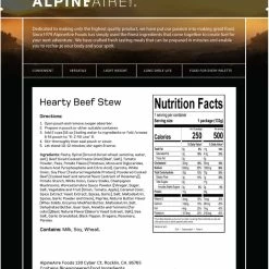 AlpineAire Foods Hearty Beef Stew - 1 Serving - None 7 AlpineAire Foods Hearty Beef Stew - 1 Serving - None -Cheap Hike Harbor Store 5469abfe aac2 4354 9e47 c48c472c520d