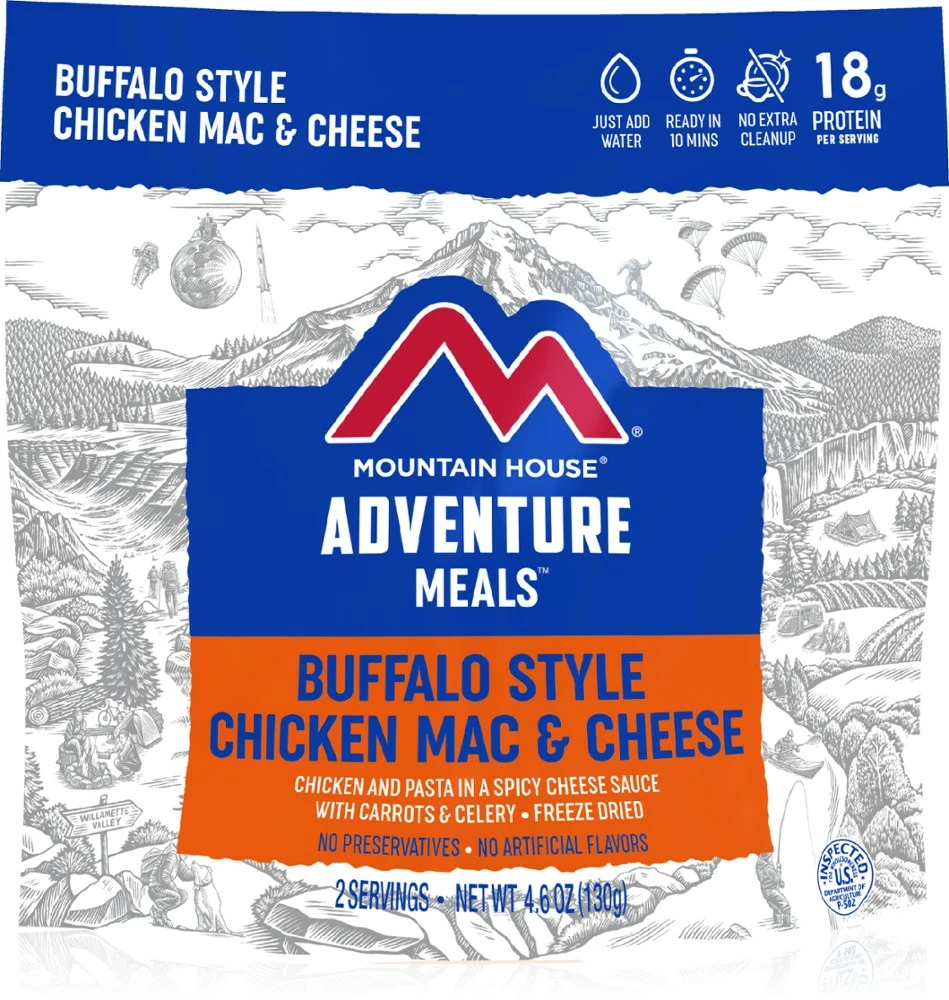 Mountain House Buffalo-Style Chicken Mac & Cheese - 2 Servings 3 Mountain House Buffalo-Style Chicken Mac & Cheese - 2 Servings