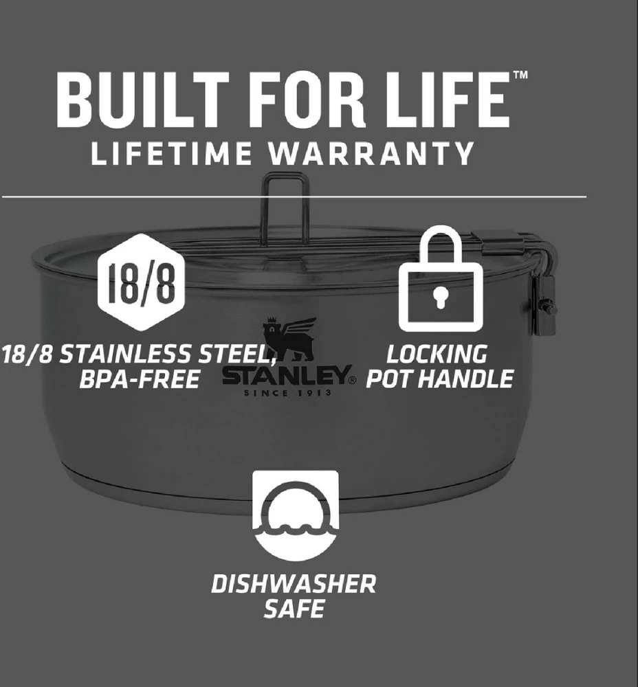 Stanley Even-Heat Essential Cookset - Stainless Steel 4 Stanley Even-Heat Essential Cookset - Stainless Steel - Image 2