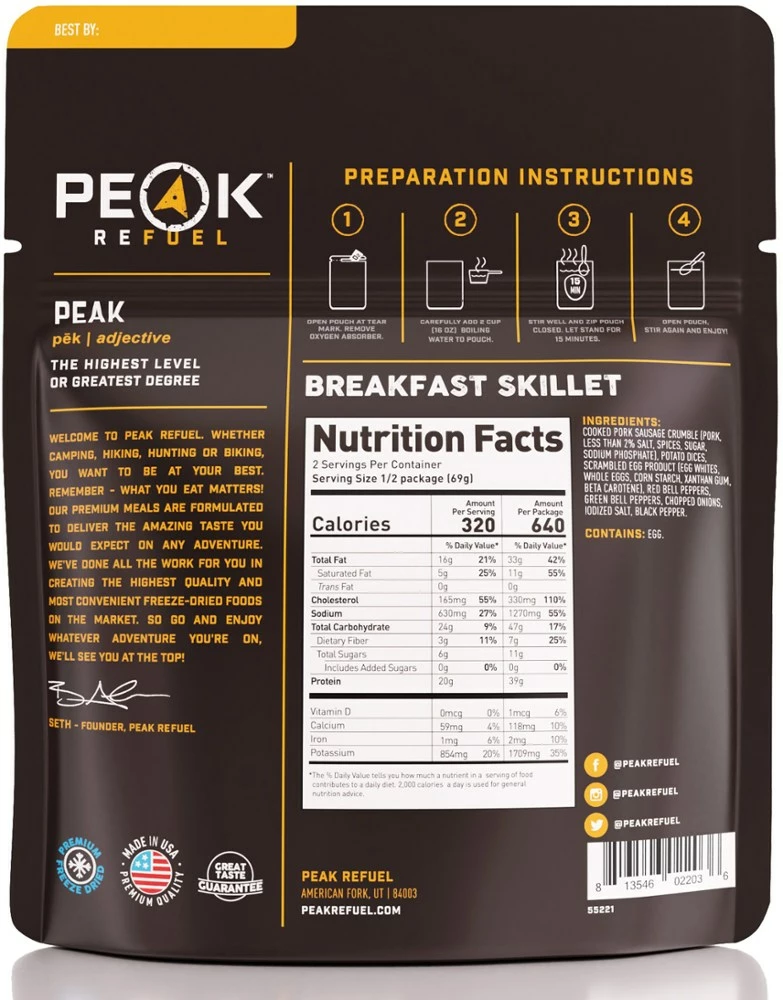 PEAK REFUEL Breakfast Skillet - 2 Servings 4 PEAK REFUEL Breakfast Skillet - 2 Servings - Image 2