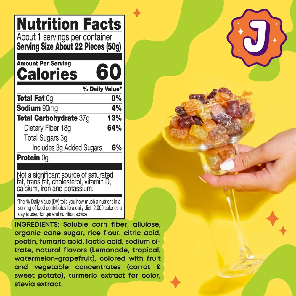 JOYRIDE Low Sugar Sour Fruit Gummies - 1.8 oz. - Assorted 4 JOYRIDE Low Sugar Sour Fruit Gummies - 1.8 oz. - Assorted - Image 2