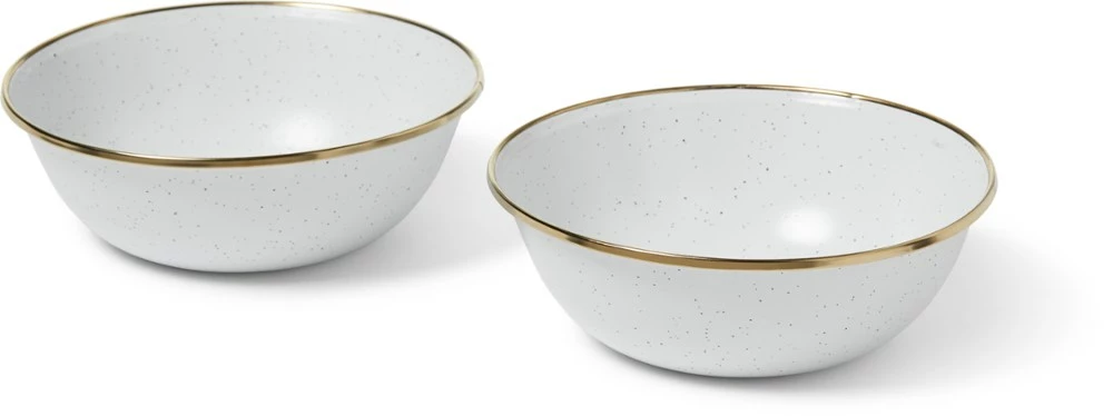 Barebones Enamelware Bowls - Package of 2 - Eggshell 4 Barebones Enamelware Bowls - Package of 2 - Eggshell - Image 2