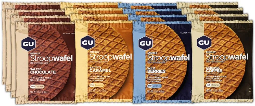 GU Stroopwafel Mixed Box - Package of 16 - Assorted 3 GU Stroopwafel Mixed Box - Package of 16 - Assorted