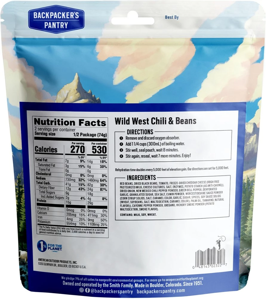 Backpacker's Pantry Wild West Chili & Beans - 2 Servings - None 4 Backpacker's Pantry Wild West Chili & Beans - 2 Servings - None - Image 2