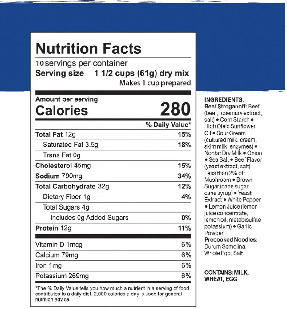 Mountain House Beef Stroganoff XL - 10 Servings - None 4 Mountain House Beef Stroganoff XL - 10 Servings - None - Image 2