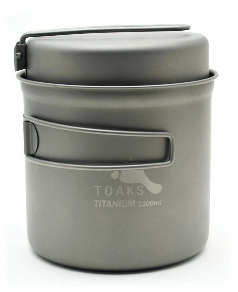 TOAKS Titanium 1100ml Pot with Pan 4 TOAKS Titanium 1100ml Pot with Pan - Image 2