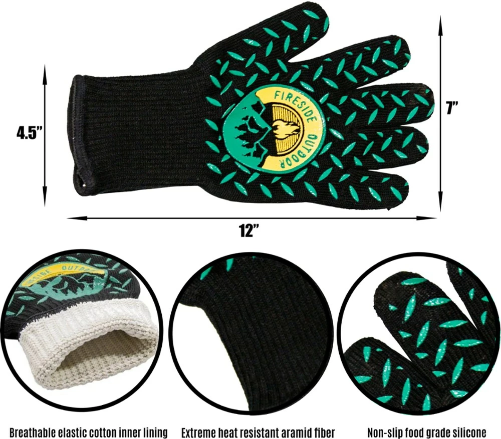 FIRESIDE OUTDOOR Thermal Protection Gloves - Black 4 FIRESIDE OUTDOOR Thermal Protection Gloves - Black - Image 2