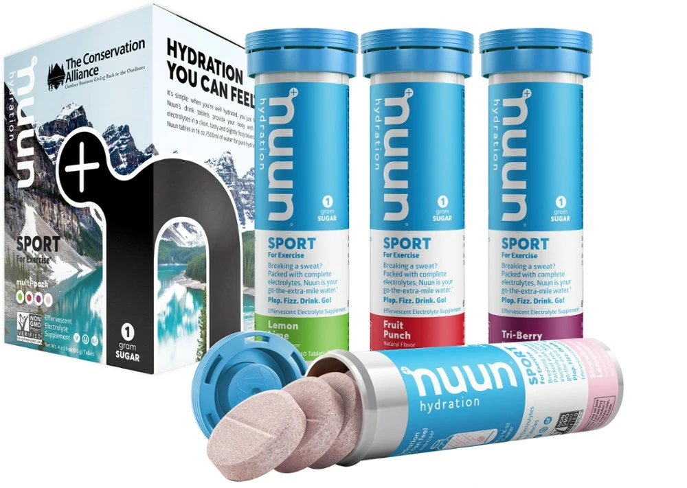 NUUN Sport Conservation Alliance Hydration Tablets - Package of 4 - Assorted 3 NUUN Sport Conservation Alliance Hydration Tablets - Package of 4 - Assorted