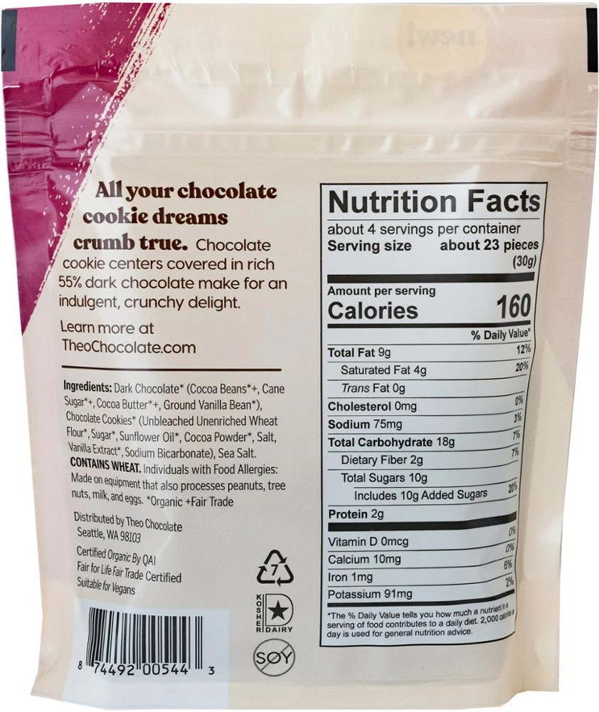 Theo Chocolate Cookie Bites - Double Chocolate 4 Theo Chocolate Cookie Bites - Double Chocolate - Image 2