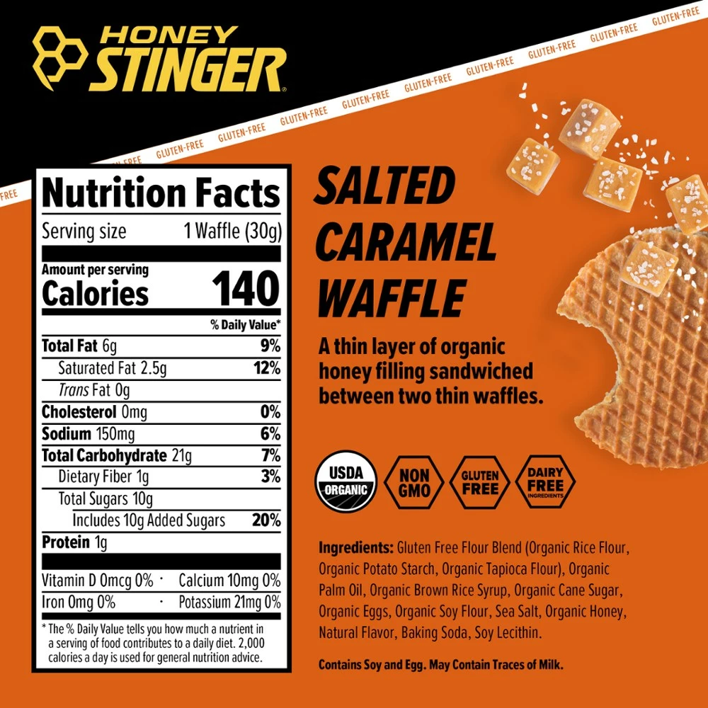 Honey Stinger Gluten-Free Waffles - Package of 6 5 Honey Stinger Gluten-Free Waffles - Package of 6 - Image 3