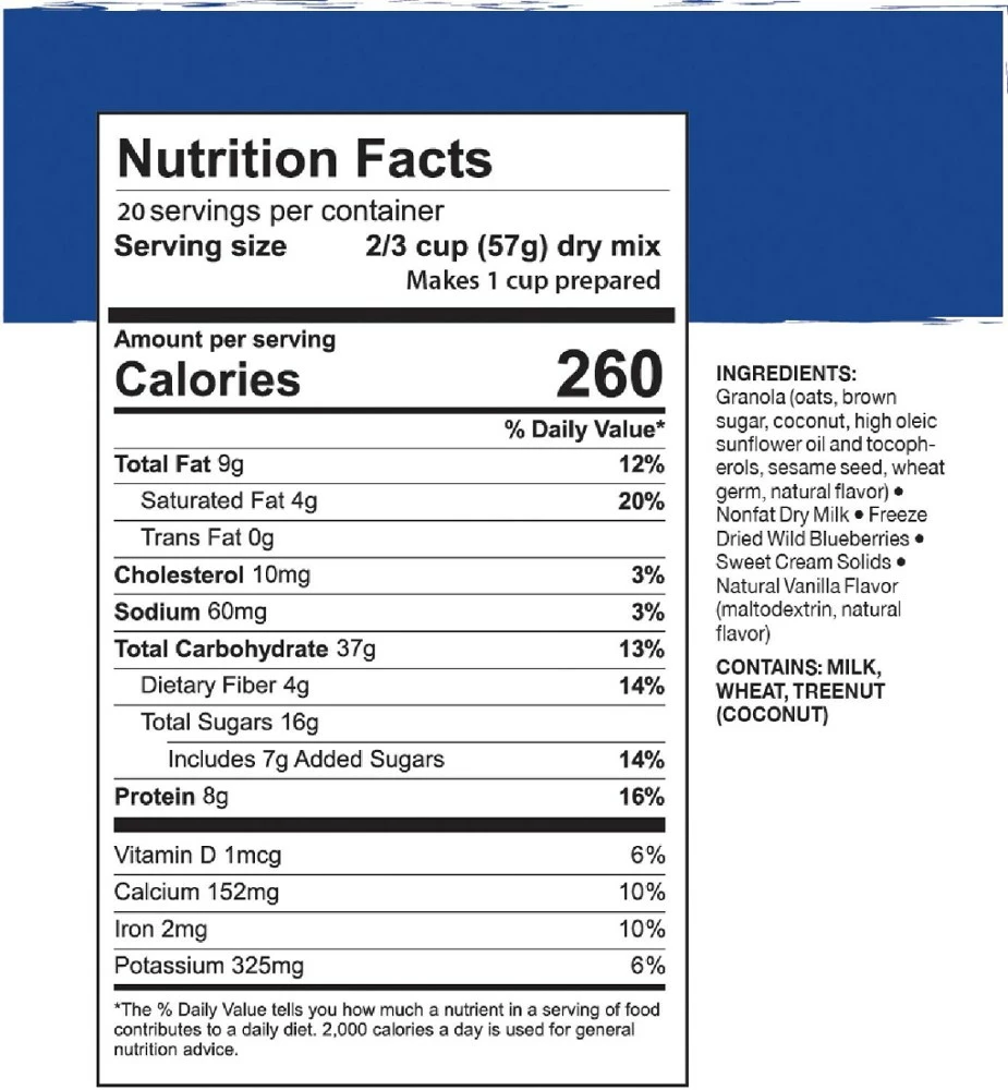 Mountain House Granola with Milk & Blueberries XL - 20 Servings 4 Mountain House Granola with Milk & Blueberries XL - 20 Servings - Image 2