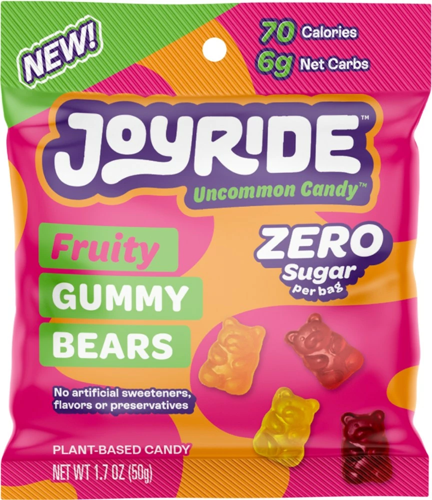 JOYRIDE Low Sugar Gummy Bears - 1.8 oz. - Assorted 3 JOYRIDE Low Sugar Gummy Bears - 1.8 oz. - Assorted