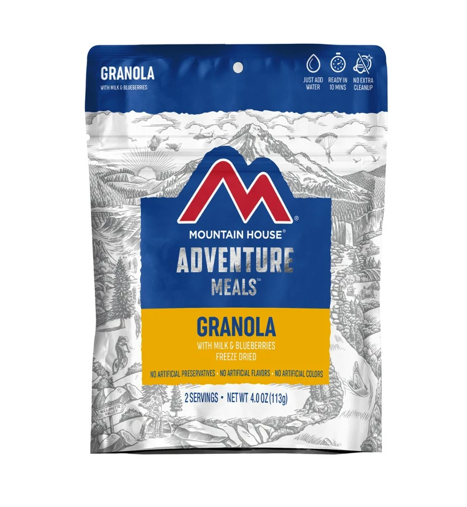 Mountain House Granola with Milk & Blueberries - 2 Servings 3 Mountain House Granola with Milk & Blueberries - 2 Servings