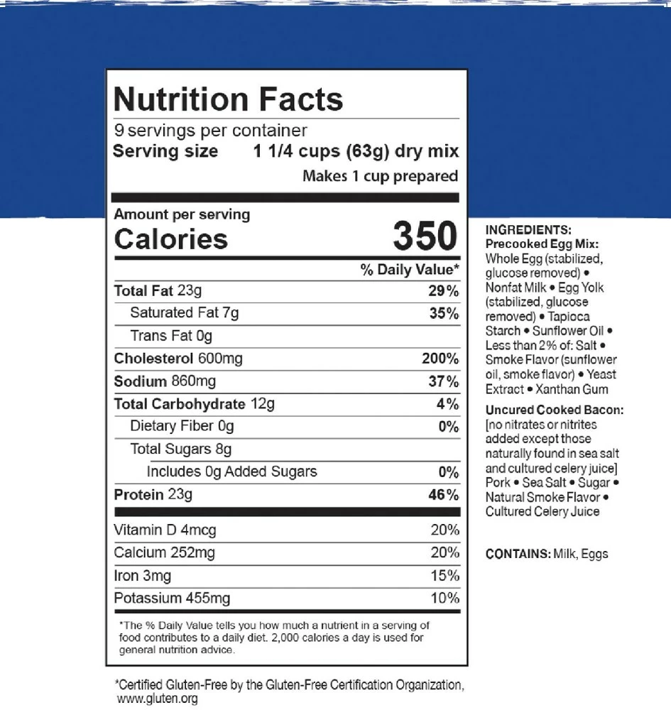 Mountain House Scrambled Eggs with Bacon XL - 9 Servings - None 4 Mountain House Scrambled Eggs with Bacon XL - 9 Servings - None - Image 2