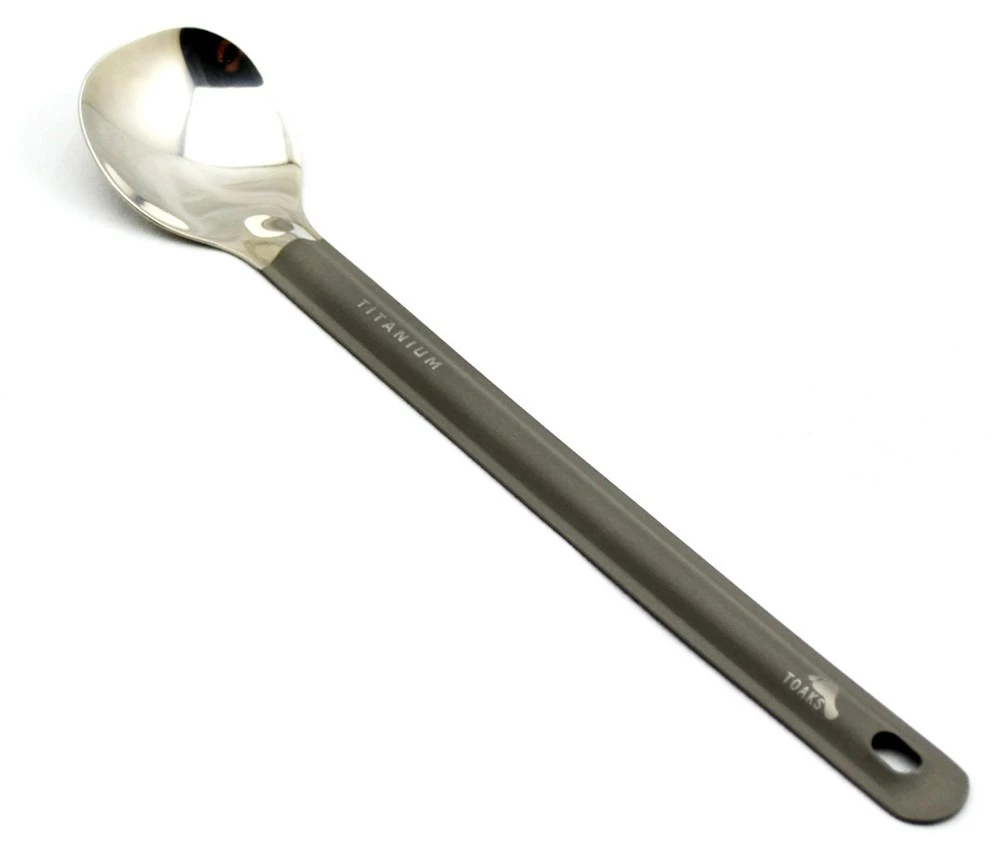 TOAKS Titanium Long Handle Spoon with Polished Bowl 3 TOAKS Titanium Long Handle Spoon with Polished Bowl