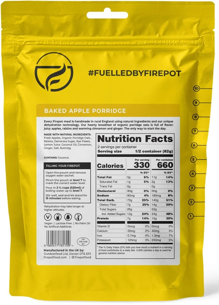 Firepot Baked Apple Porridge - 2 Servings - None 4 Firepot Baked Apple Porridge - 2 Servings - None - Image 2