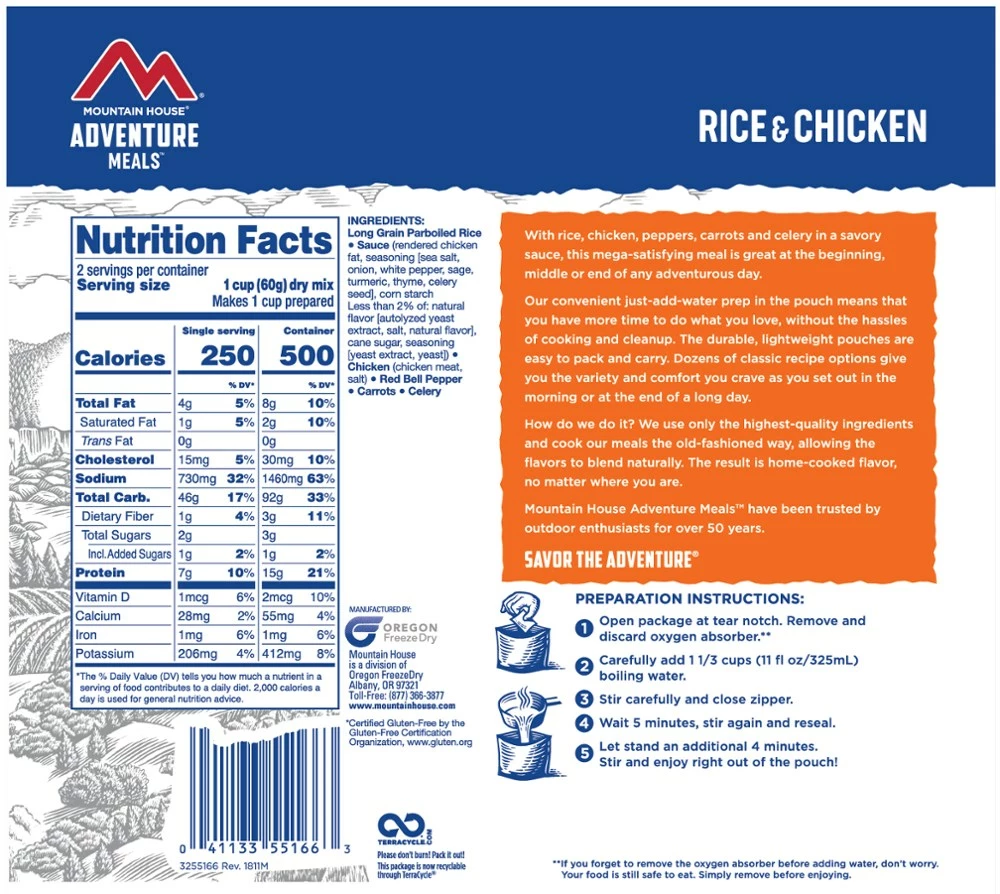 Mountain House Rice & Chicken - 2 Servings 4 Mountain House Rice & Chicken - 2 Servings - Image 2