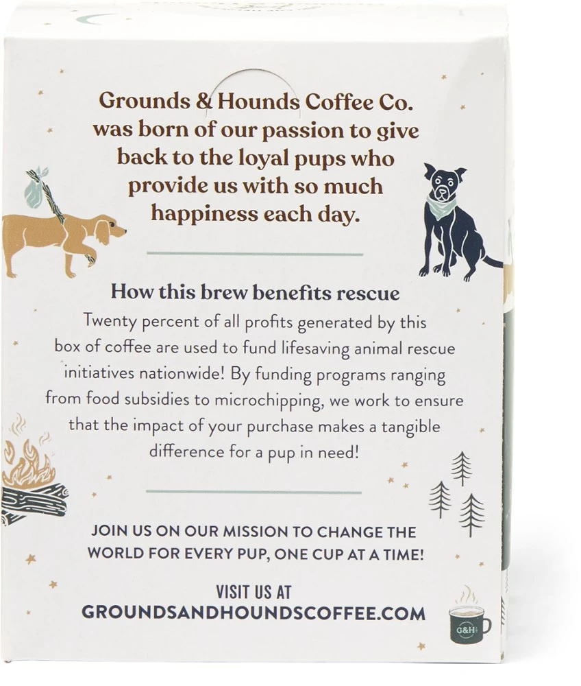 Grounds & Hounds Coffee Co. Off Trail Single-Serve Steeping Coffee Pouches - Package of 10 - Dark Roast 4 Grounds & Hounds Coffee Co. Off Trail Single-Serve Steeping Coffee Pouches - Package of 10 - Dark Roast - Image 2
