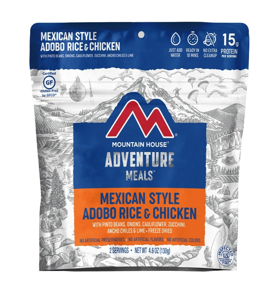 Mountain House Mexican Style Adobo Rice & Chicken - 2 Servings 3 Mountain House Mexican Style Adobo Rice & Chicken - 2 Servings