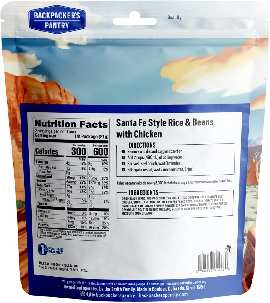 Backpacker's Pantry Santa Fe Style Rice & Beans with Chicken - 2 Servings 4 Backpacker's Pantry Santa Fe Style Rice & Beans with Chicken - 2 Servings - Image 2