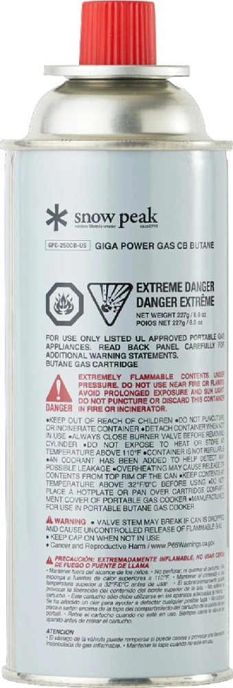 Snow Peak GigaPower Butane Fuel Canister - 250 g 3 Snow Peak GigaPower Butane Fuel Canister - 250 g