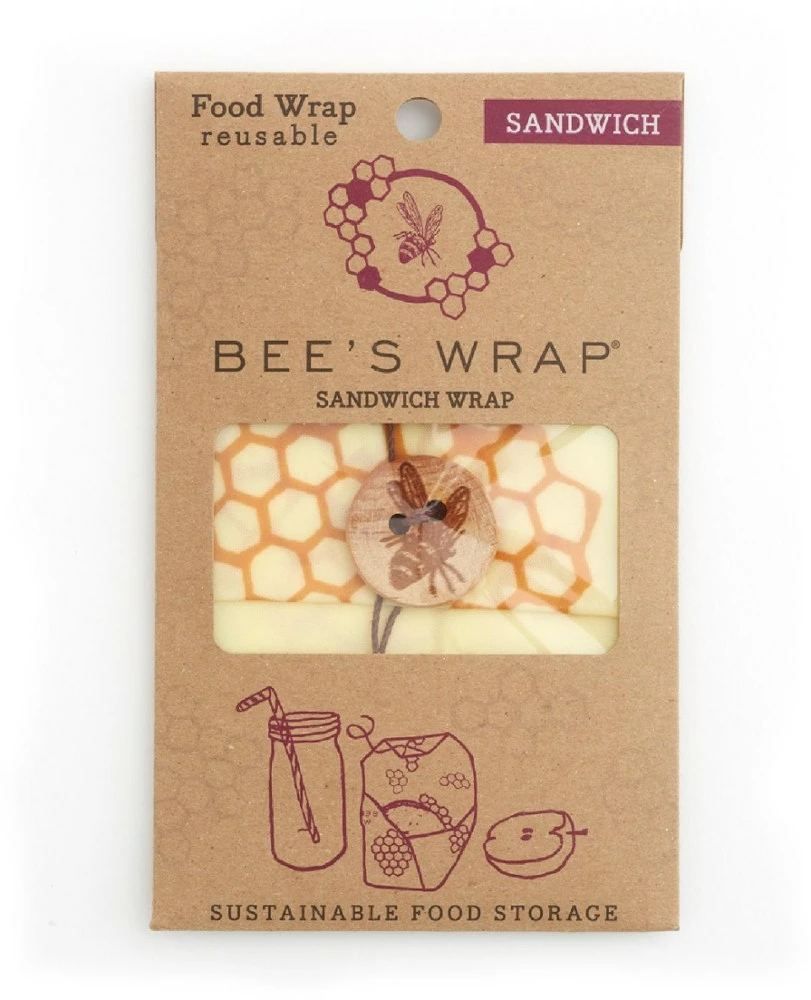 Bee's Wrap Sandwich Wrap - Honeycomb Print - None 3 Bee's Wrap Sandwich Wrap - Honeycomb Print - None