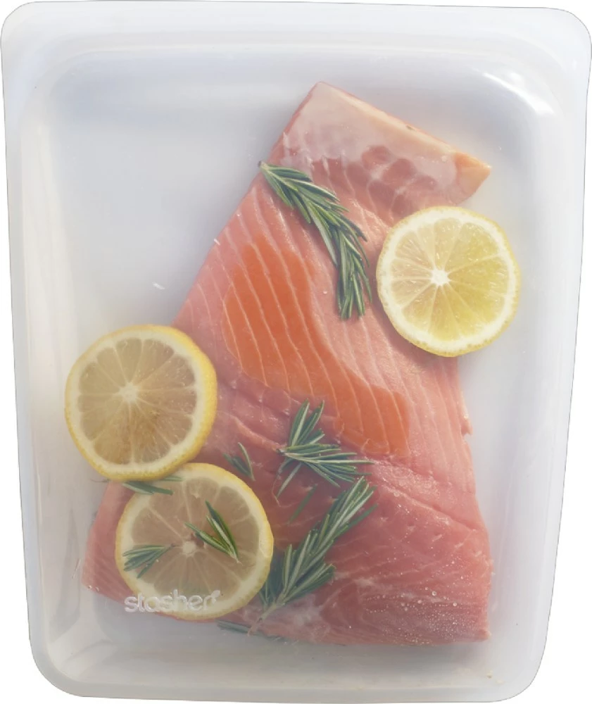 Stasher Reusable Silicone Half-Gallon Bag - Clear 4 Stasher Reusable Silicone Half-Gallon Bag - Clear - Image 2