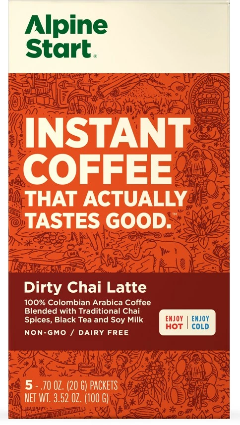 Alpine Start Dirty Chai Latte Instant Coffee - Package of 5 5 Alpine Start Dirty Chai Latte Instant Coffee - Package of 5 - Image 3