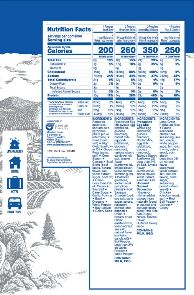 Mountain House Essential Meal Assortment Bucket - None 7 Mountain House Essential Meal Assortment Bucket - None - Image 5