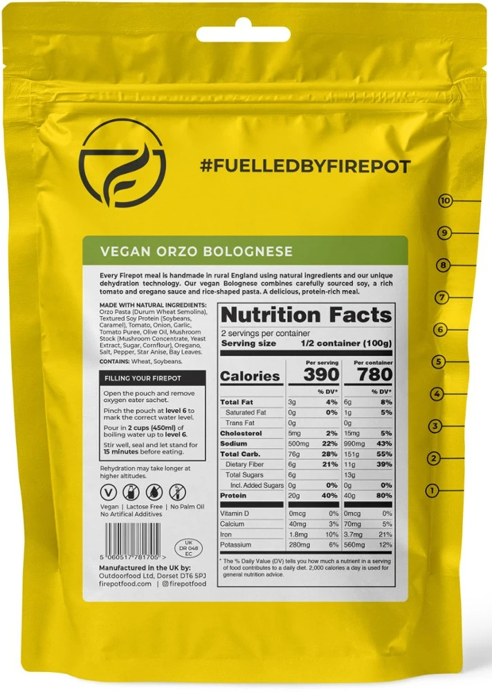 Firepot Vegan Orzo Bolognese - 2 Servings 4 Firepot Vegan Orzo Bolognese - 2 Servings - Image 2