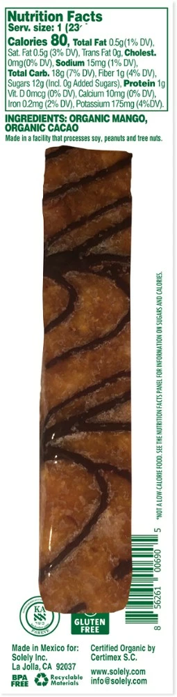 SOLELY Fruit Jerky Drizzled With Cacao 4 SOLELY Fruit Jerky Drizzled With Cacao - Image 2