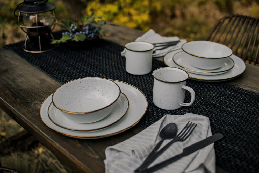 Barebones Enamelware Bowls - Package of 2 - Eggshell 6 Barebones Enamelware Bowls - Package of 2 - Eggshell - Image 4