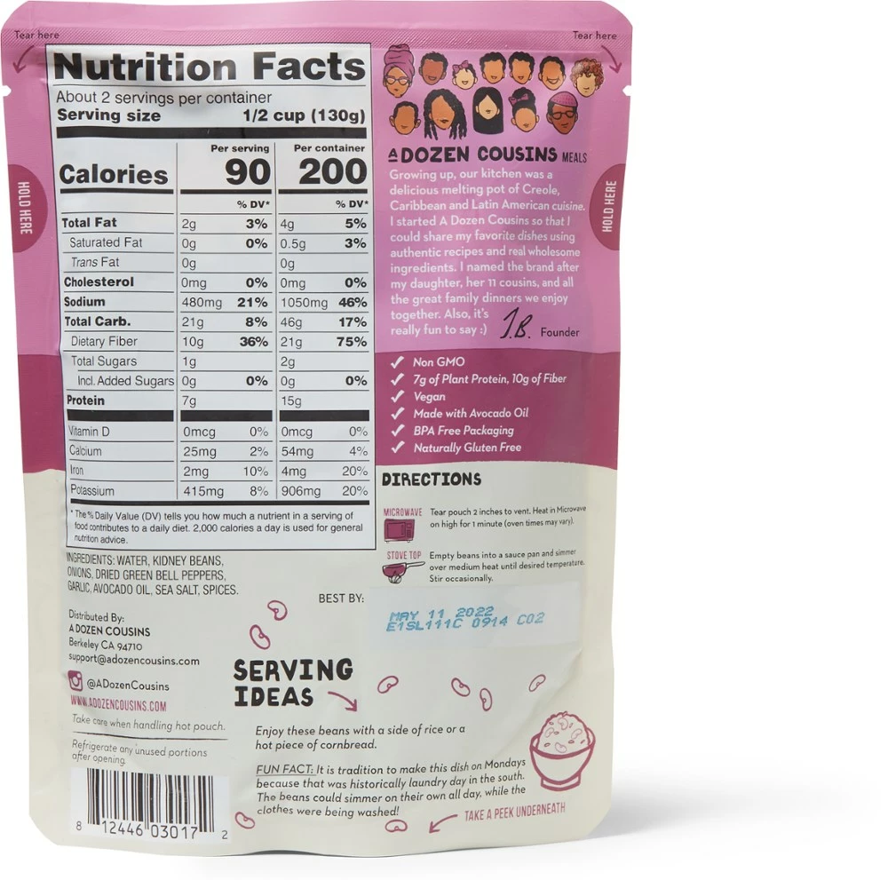 A Dozen Cousins Seasoned Beans - 2 Servings 4 A Dozen Cousins Seasoned Beans - 2 Servings - Image 2