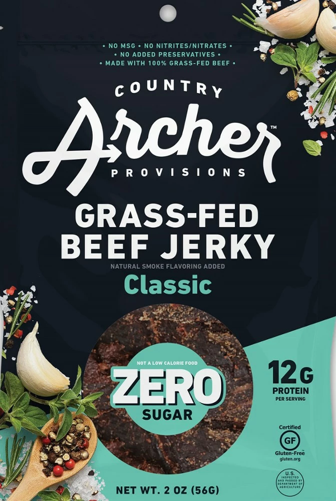 Country Archer Jerky Co. Zero Sugar Grass-Fed Beef Jerky - 2 oz. 3 Country Archer Jerky Co. Zero Sugar Grass-Fed Beef Jerky - 2 oz.